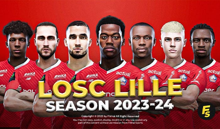فیس پک LOSC Lille 23/24 برای PES 2021