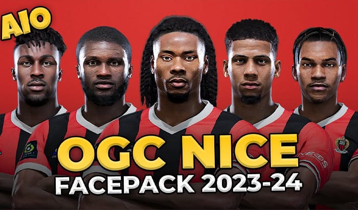فیس پک OGC Nice 23/24 برای PES 2021