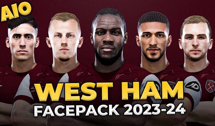 فیس پک West Ham United 23/24 برای PES 2021