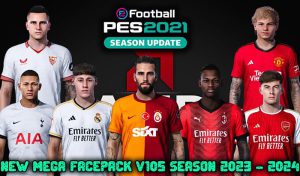 فیس پک new season 23/24 v105 برای PES 2021