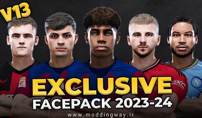 فیس پک New Facepack V13 Season 2023/24 برای PES 2021