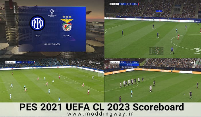 اسکوربورد UEFA CL 2023 برای PES 2021