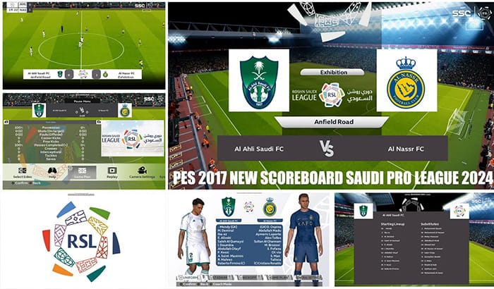 اسکوربرد Saudi Pro League 2023/24 برای PES 2017