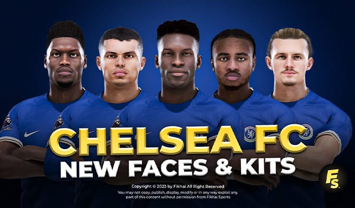 فیس پک & کیت پک 23/24 Chelsea FC برای PES 2021