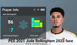 فیس Jude Bellingham برای PES 2021