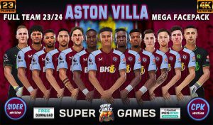 فیس پک Aston Villa FC 23/24 برای PES 2021