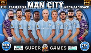 فیس پک Manchester City 23/24 برای PES 2021