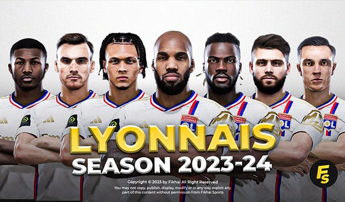فیس پک Olympique Lyonnais 23/24 برای PES 2021