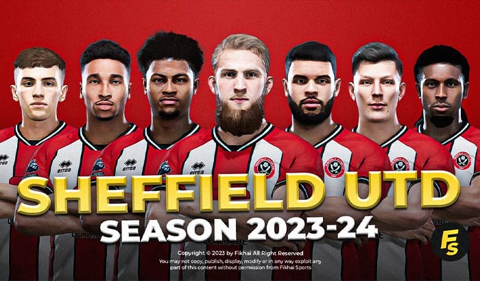 فیس پک Sheffield United 23/24 برای PES 2021