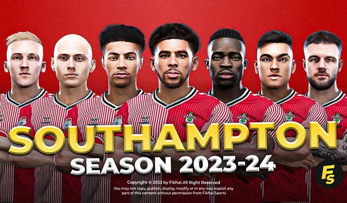 فیس پک Southampton FC 23/24 برای PES 2021