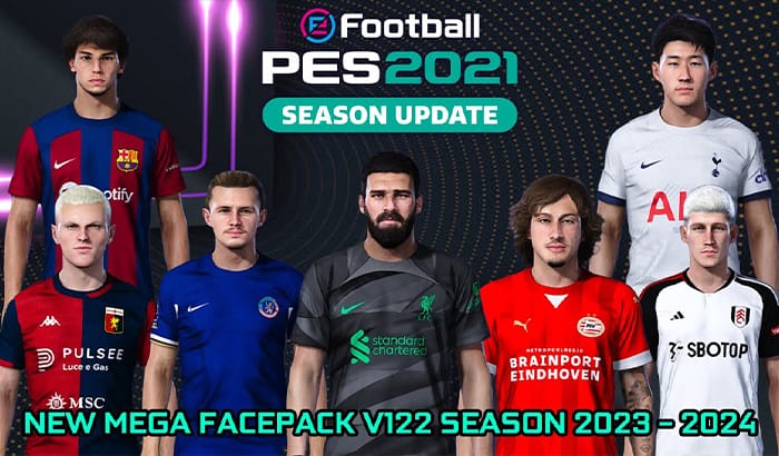 فیس پک new season 23/24 v122 برای PES 2021
