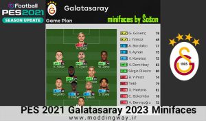 مینی فیس Galatasaray 23/24 برای PES 2021