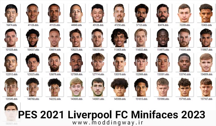 مینی فیس Liverpool FC 23/24 برای PES 2021