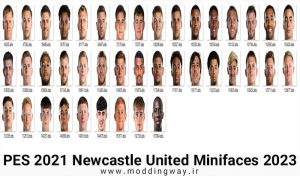 مینی فیس Newcastle United 23/24 برای PES 2021