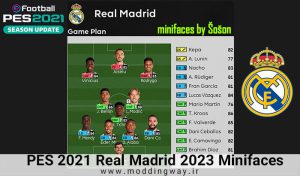 مینی فیس Real Madrid 23/24 برای PES 2021