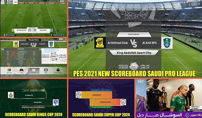 اسکوربورد Saudi Pro League 2023/24 برای PES 2021