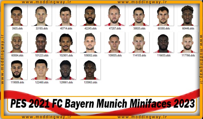 مینی فیس FC Bayern Munich 23/24 برای PES 2021