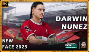 فیس Darwin Núñez برای PES 2021 - آپدیت 23 آذر 1402