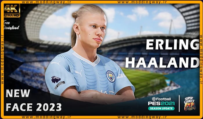 فیس Erling Haaland برای PES 2021 - آپدیت 26 آذر 1402