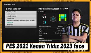 فیس Kenan Yıldız برای PES 2021
