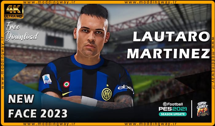 فیس Lautaro Martínez برای PES 2021 - آپدیت 1 دی 1402