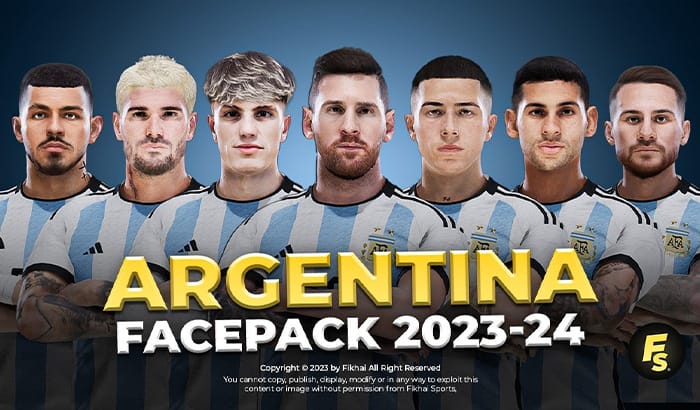 فیس پک Argentina 23/24 برای PES 2021