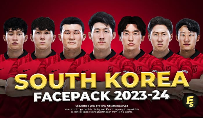 فیس پک South Korea 23/24 برای PES 2021