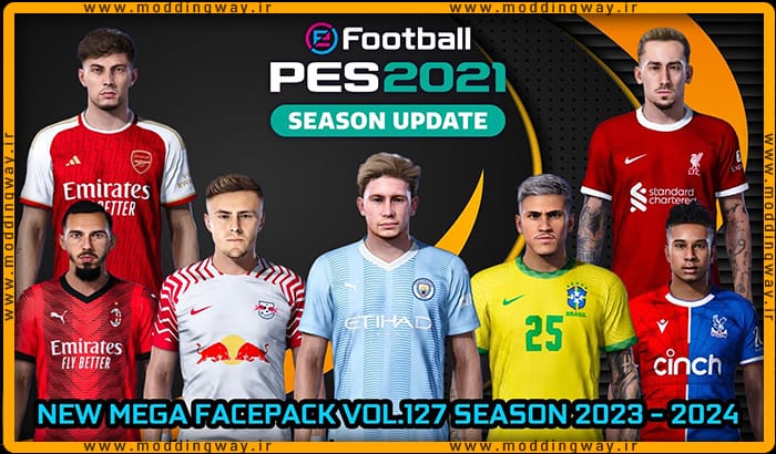 فیس پک new season 23/24 v127 برای PES 2021