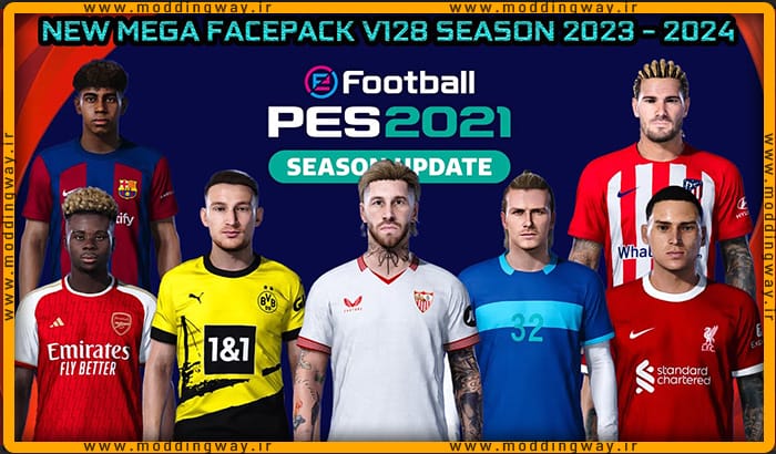 فیس پک new season 23/24 v128 برای PES 2021