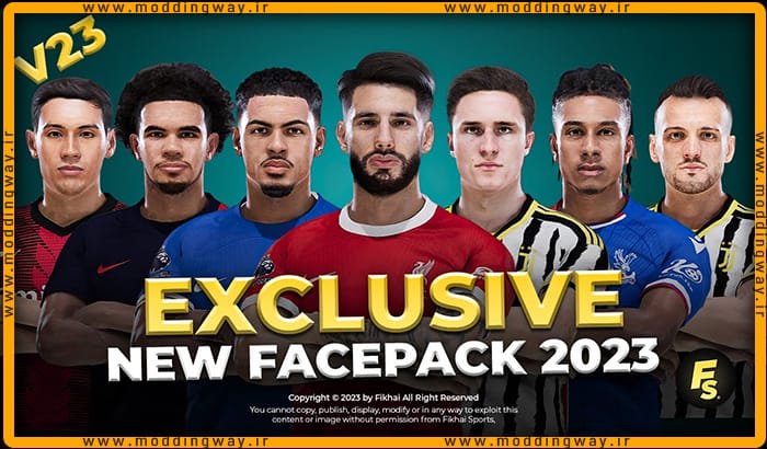 فیس پک New Facepack V23 Season 2023/24 برای PES 2021