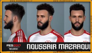 فیس Noussair Mazraoui برای PES 2017 - آپدیت 20 دی 1402