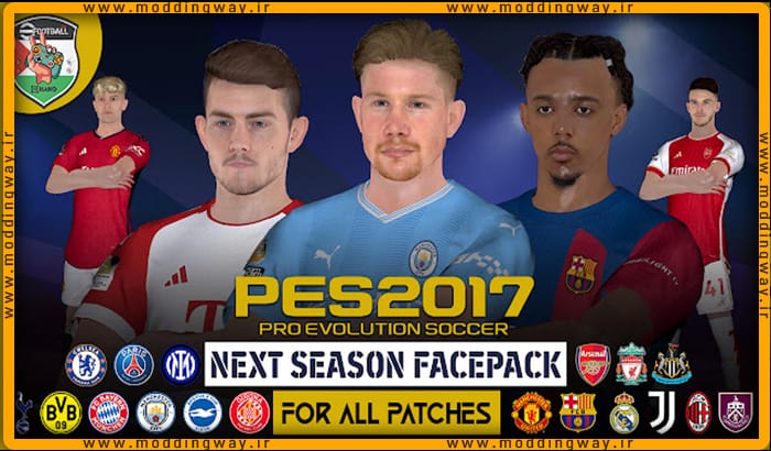 فیس پک NS Facepack 2024 v1 برای PES 2017
