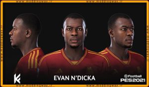 فیس Evan Ndicka برای PES 2021