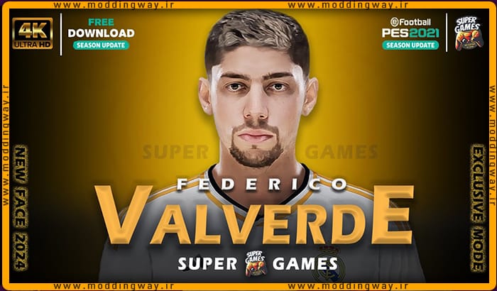فیس Federico Valverde برای PES 2021 - آپدیت 8 بهمن 1402