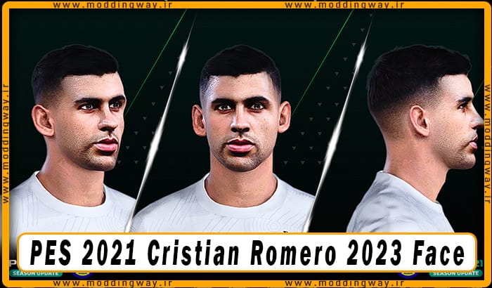 فیس Cristian Romero برای PES 2021 - آپدیت 26 دی 1402