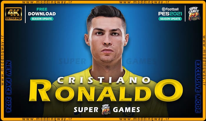 فیس Cristiano Ronaldo برای PES 2021 - آپدیت 24 دی 1402
