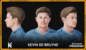 فیس Kevin De Bruyne برای PES 2021 - آپدیت 5 بهمن 1402