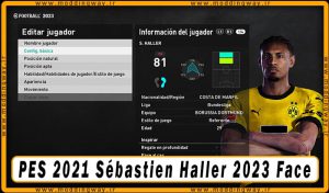 فیس Sébastien Haller برای PES 2021 - آپدیت 29 دی 1402
