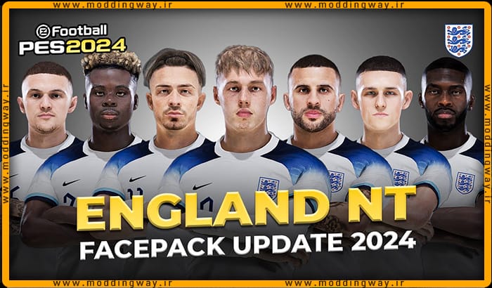 فیس پک England 23/24 برای PES 2021