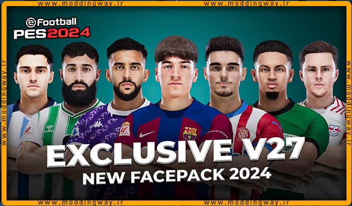 فیس پک New Facepack V27 Season 2023/24 برای PES 2021
