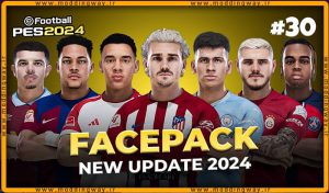 فیس پک New Facepack V30 Season 2023/24 برای PES 2021