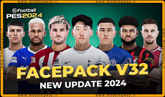 فیس پک New Facepack V32 Season 2023/24 برای PES 2021 | مودینگ وی