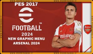 منو گرافیکی Arsenal 2024 برای PES 2017 