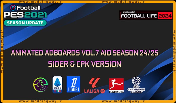 پک ادبورد Video Animated 23/24 برای PES 2021 - ورژن 7