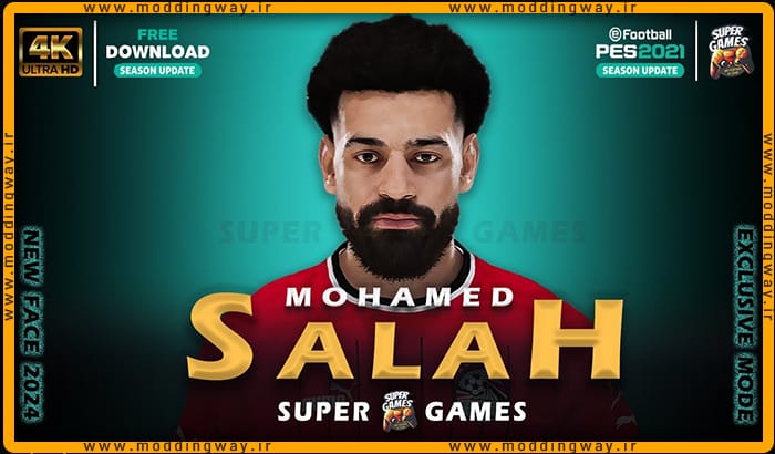 فیس Mohamed Salah برای PES 2021 - آپدیت 20 بهمن 1402