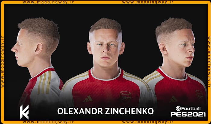 فیس Olexander Zinchenko برای PES 2021 - آپدیت 3 اسفند 1402