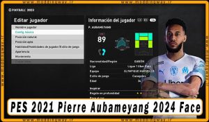 فیس Pierre Aubameyang برای PES 2021 - آپدیت 5 اسفند 1402
