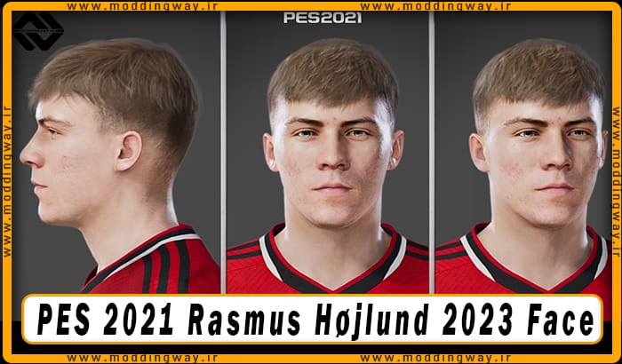 فیس Rasmus Højlund برای PES 2021 - آپدیت 27 بهمن 1402