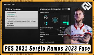 فیس Sergio Ramos برای PES 2021 - آپدیت 26 بهمن 1402