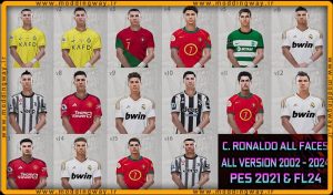 فیس پک Cristiano Ronaldo برای PES 2021